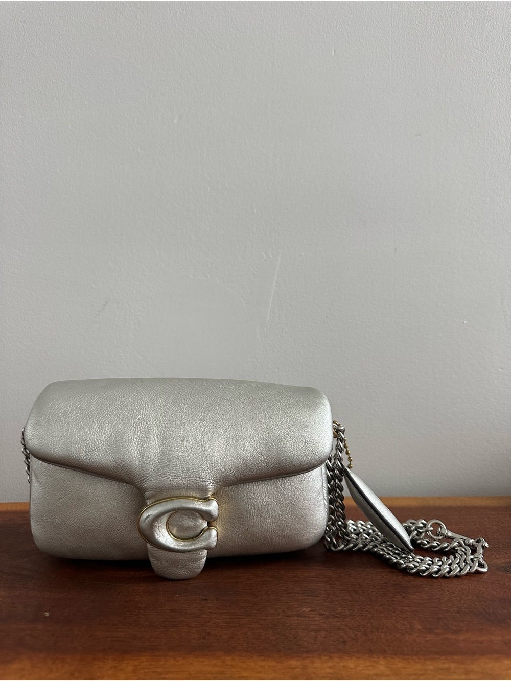 Coach Metallic Pillow Tabby 18